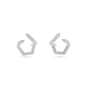 Hexad Diamond Earrings in White Gold