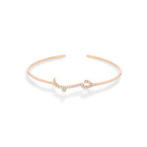 Love Hob Bracelet Cuff in Rose Gold