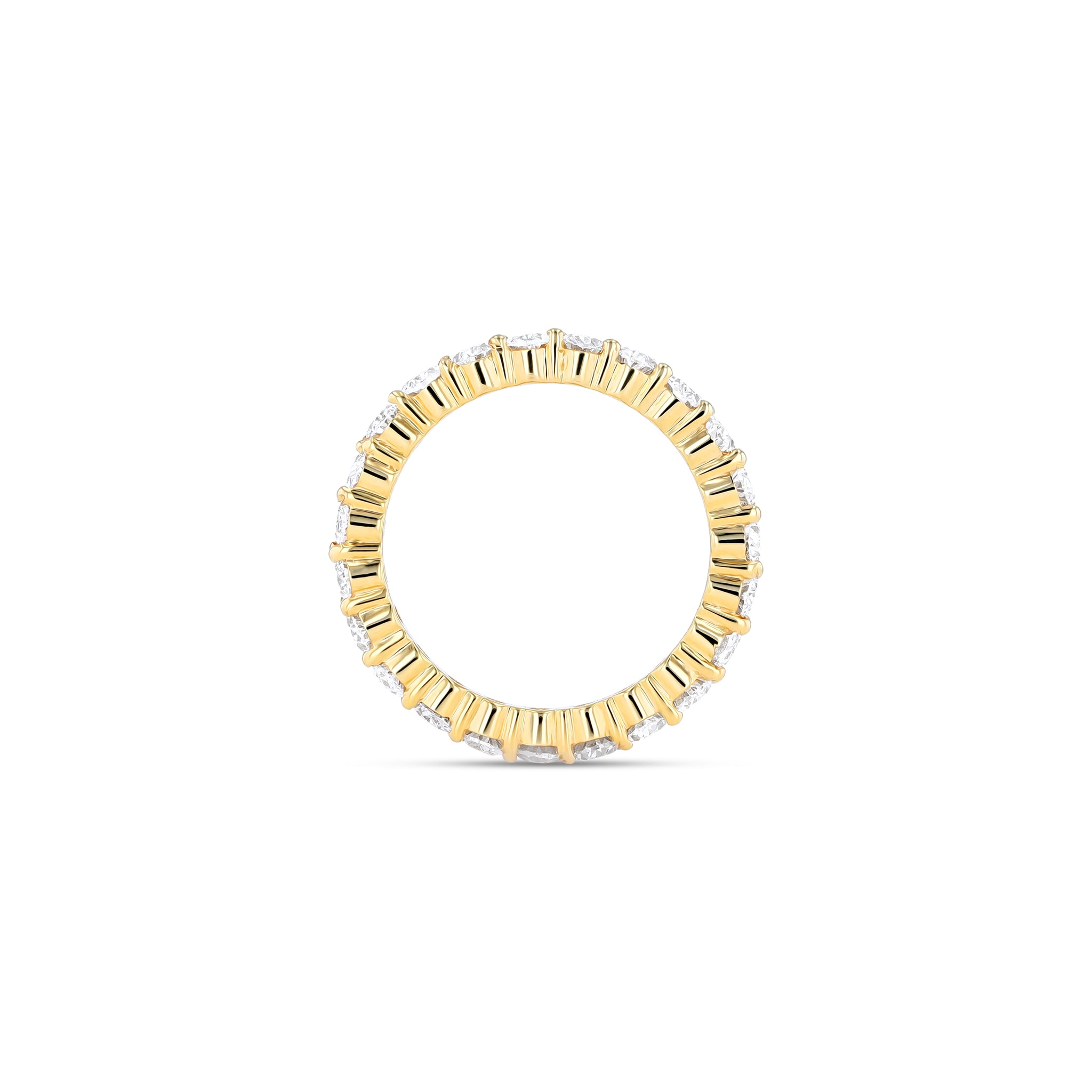 Oval Eternity Diamond Ring - Lab Grown Diamonds - 18K Gold