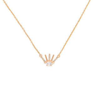 Roya Evil Eye Necklace in Rose Gold