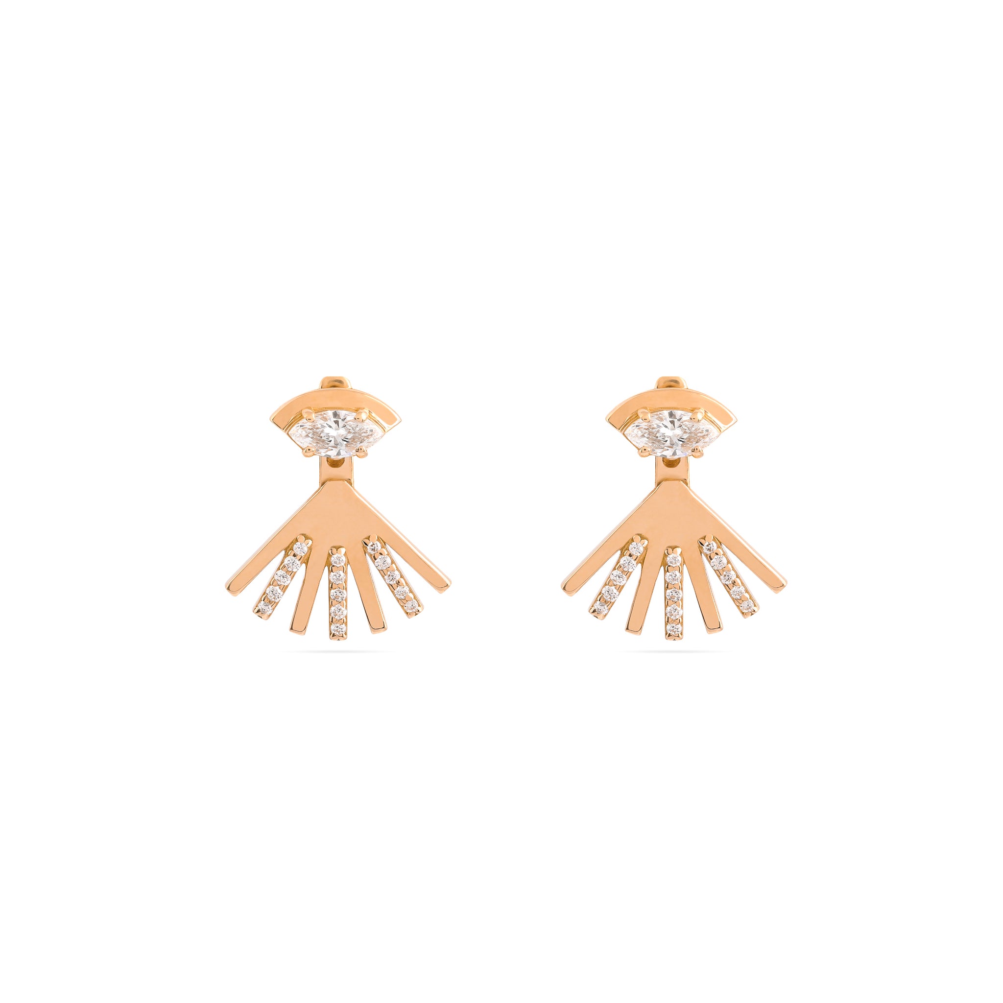 Roya Evil Eye Studs in Rose Gold