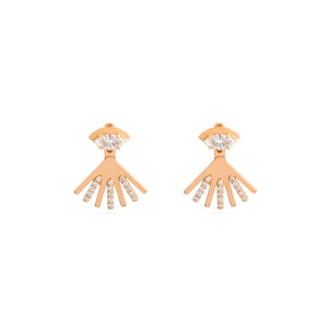 Roya Evil Eye Studs in Rose Gold