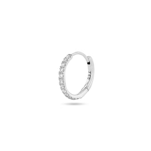 Sofia Diamond Pave Huggies in 18K White Gold