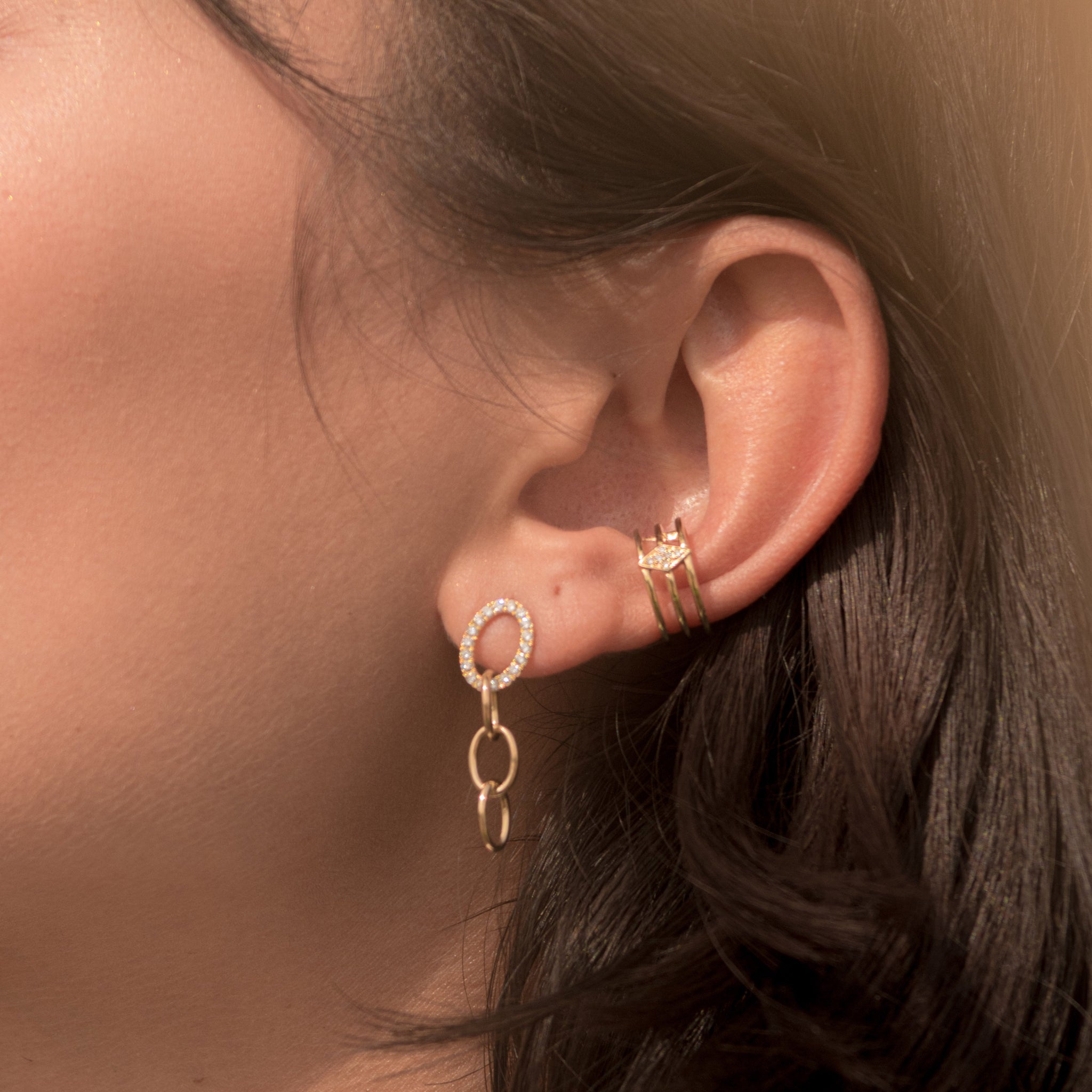 Yara Triple Hoop Ear Cuff